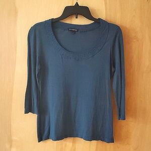 Dark teal three quarters sleeve shirt